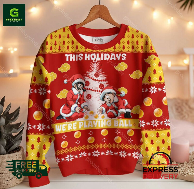 3D Anime Dragon Ball Z Goku Christmas Custom Ugly Christmas Sweater