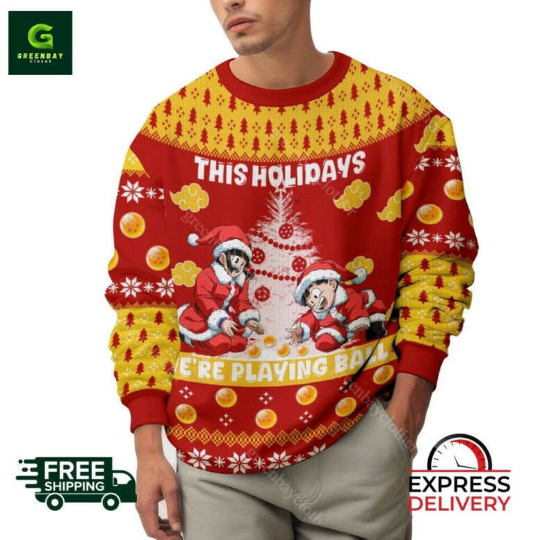 3D Anime Dragon Ball Z Goku Christmas Custom Ugly Christmas Sweater