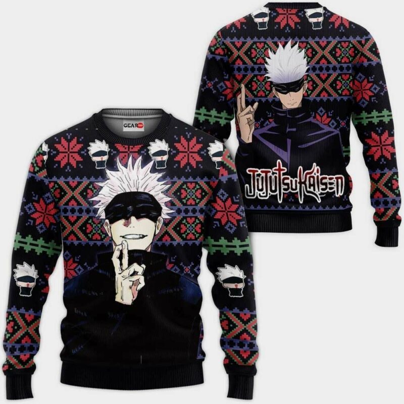 Jujutsu Kaisen Satoru Gojo Custom Ugly Christmas Sweater VA4103001