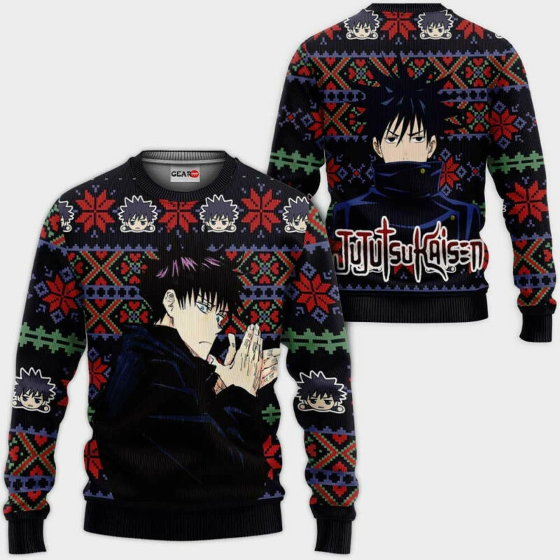 Jujutsu Kaisen Megumi Fushiguro Custom Ugly Christmas Sweater