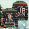 FJB Trump Funny Let's Go Brandon Christmas Sweater HD - Unisex Funny Winter Holiday Ugly Christmas Sweater