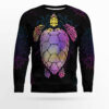 Turtle Purple Mandala Ugly Christmas Sweater