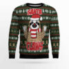 Sloth Santa Claws Ugly Christmas Sweater