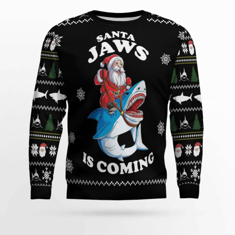 Santa Jaws Ugly Christmas Sweater