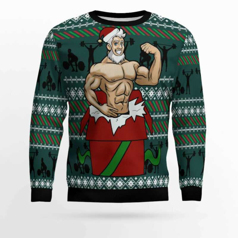 Santa Gymnastic Ugly Christmas Sweater