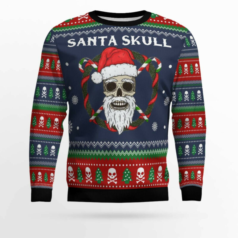 Santa Skull Ugly Christmas Sweater