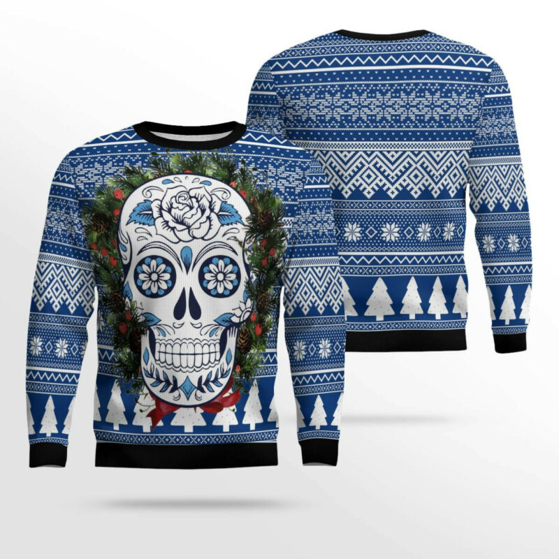 Awesome Sugar Skull Ugly Christmas Sweater