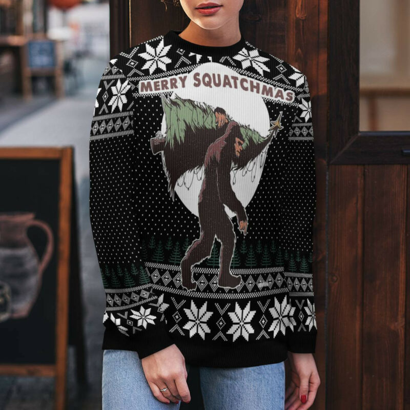 Bigfoot Squatchmas Ugly Christmas Sweater