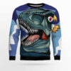 Dinosaur Face Ugly Christmas Sweater