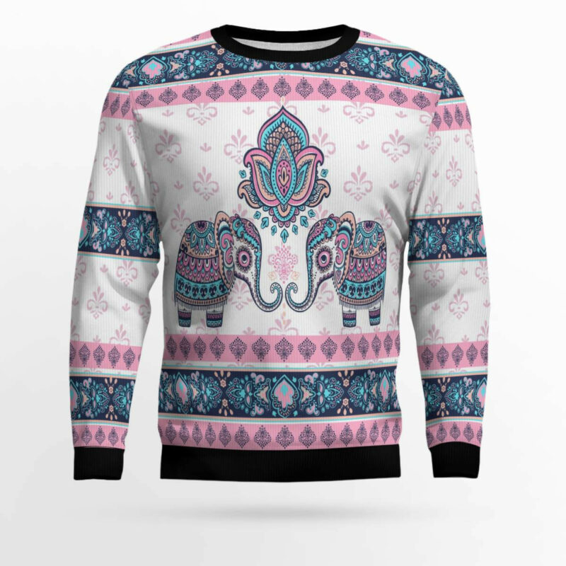 Elephant Mandala Ugly Christmas Sweater