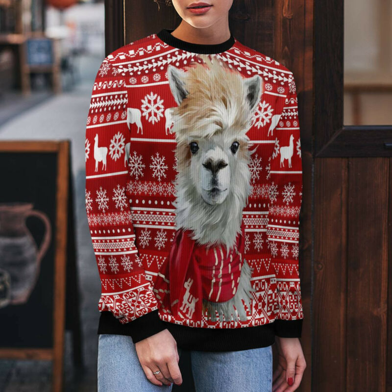 Festive Llama Xmas Ugly Christmas Sweater