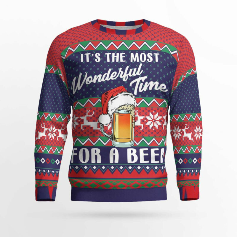 It's The Most Wonderful Time For A Beer Christmas Jumper Sweater