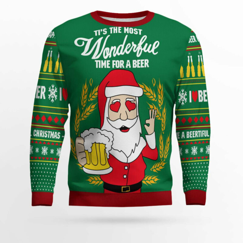 Men's The Most Wonderful Time For A Beer Christmas Sweater