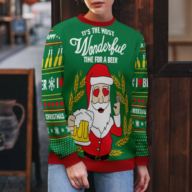 Men's The Most Wonderful Time For A Beer Christmas Sweater