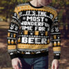 Wonderful Time For A Beer Ugly Christmas Sweater