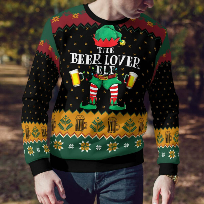 The Beer Lover Elf Ugly Christmas Sweater