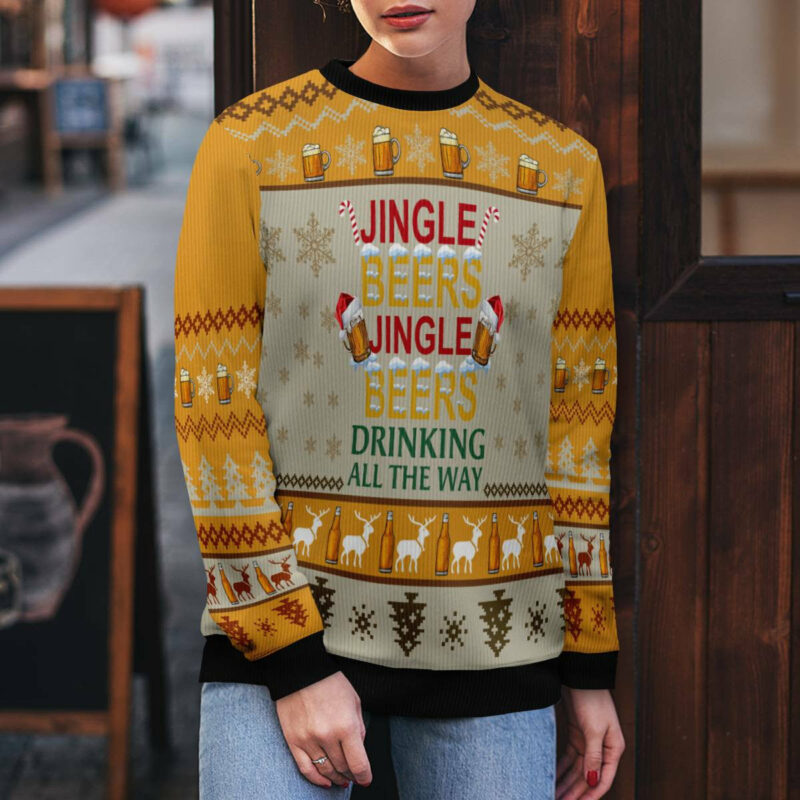 Jingle Beer Ugly Christmas Sweater