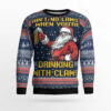 Aint No Laws When You're Drinking With Claus Beer Ugly Christmas Sweater