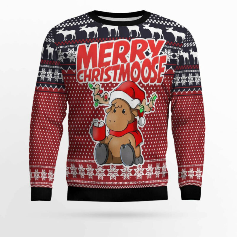 Moose Merry Ugly Christmas Sweater