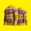 23 Yellow Lakers Christmas Ugly Sweater - Narides