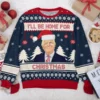 Trump I'll Be Home for Christmas Ugly Sweater