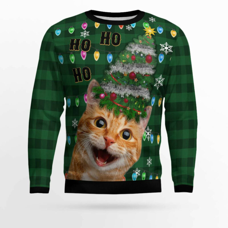 Cat Christmas Tree Ugly Christmas Sweater