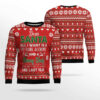 Dear Santa All I want Fat Bank Account Skinny Body Ugly Christmas Sweater