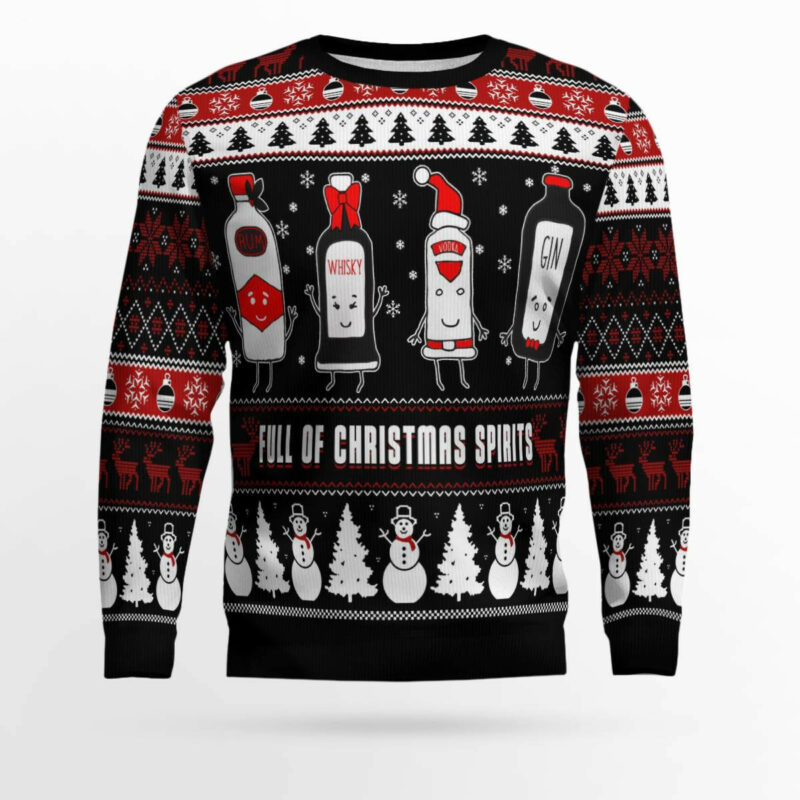 Full Of Christmas Spirits Ugly Christmas Sweater