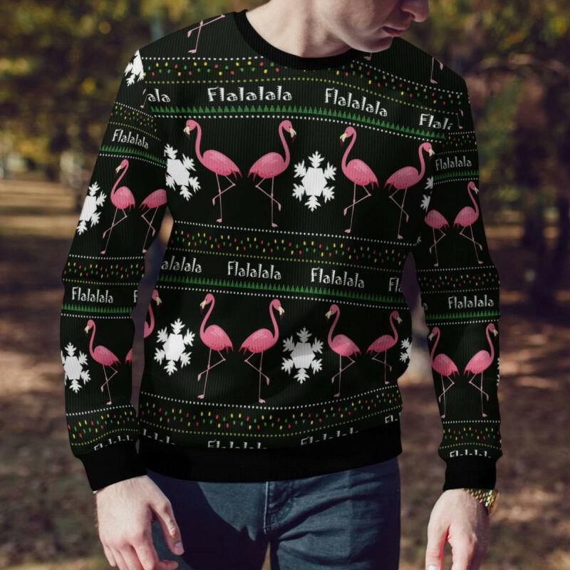 Flamingo Flalala Ugly Christmas Sweater