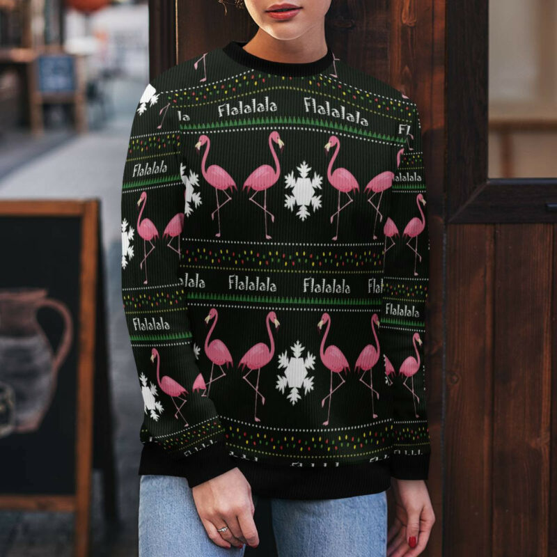 Flamingo Flalala Ugly Christmas Sweater