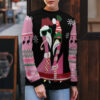 Flamingo Candy Cane Ugly Christmas Sweater