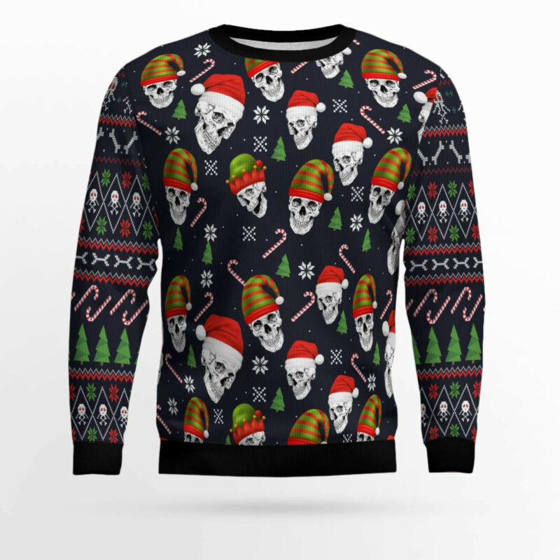 Skull Face Ugly Christmas Sweater