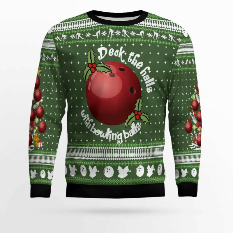 Bowling Ball Christmas Ugly Christmas Sweater