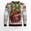 Dachshund Red Truck Ugly Christmas Sweater