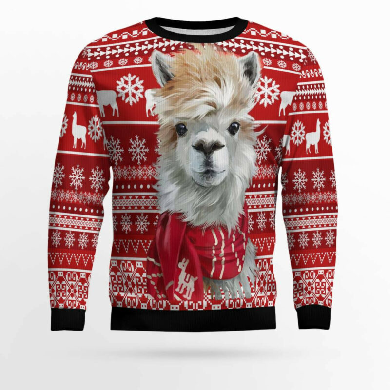 Festive Llama Xmas Ugly Christmas Sweater