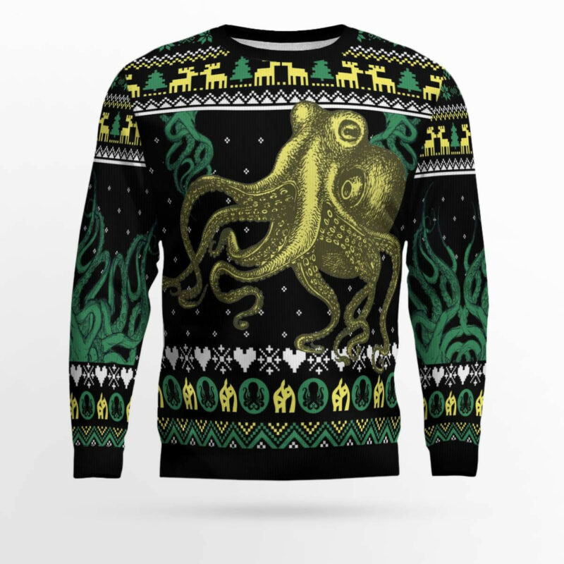 Octopus Cool Ugly Christmas Sweater