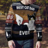 Best Cat Dad Ever Ugly Christmas Sweater