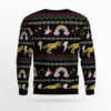 Dinosaur Unicorn Ride Hard Ugly Christmas Sweater