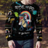 Dinosaur Unicorn Ride Hard Ugly Christmas Sweater