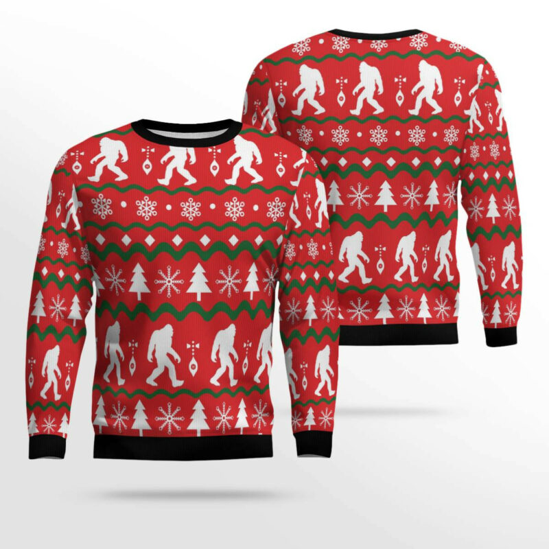 Bigfoot Ugly Christmas Sweater