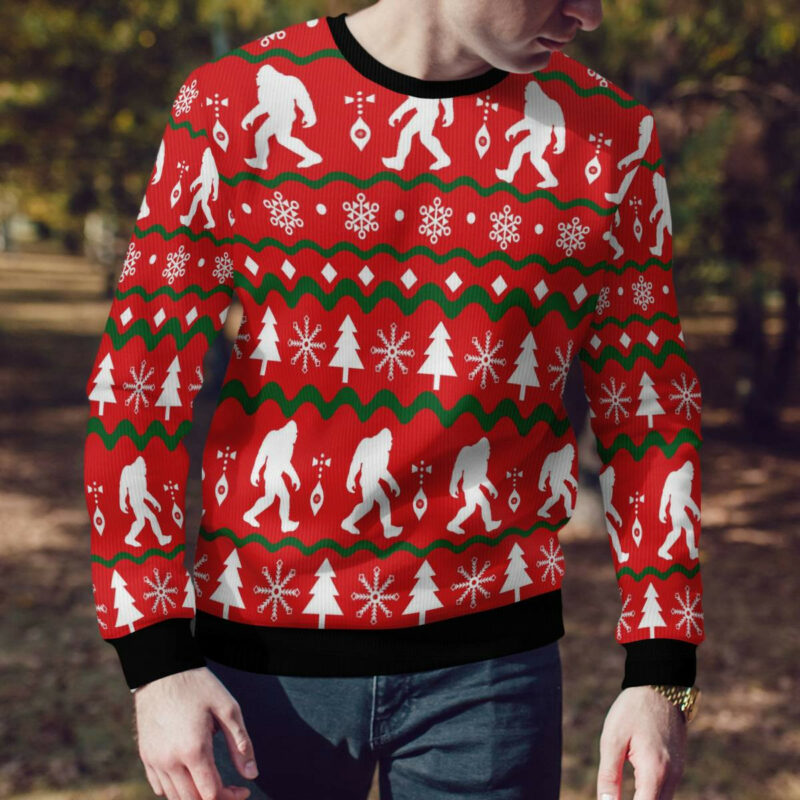 Bigfoot Ugly Christmas Sweater