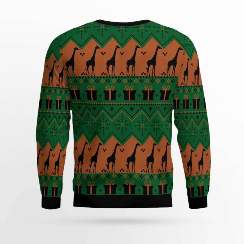 Christmas Tree Giraffe Ugly Christmas Sweater