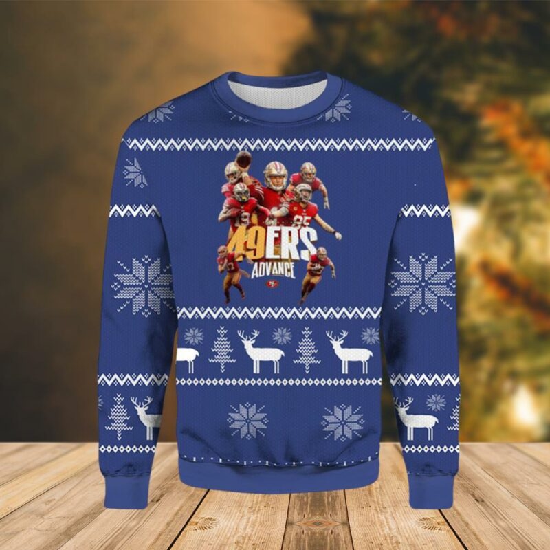 49ers Advance Christmas Awesome Ugly Sweater - Narides