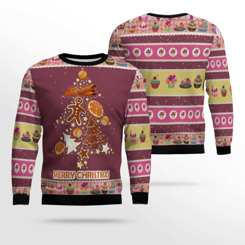 Gingerbread Christmas Tree Ugly Christmas Sweater