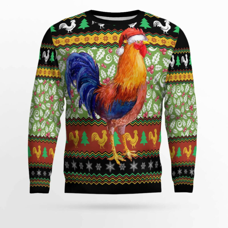 Chicken Cluck-ry Christmas Ugly Christmas Sweater