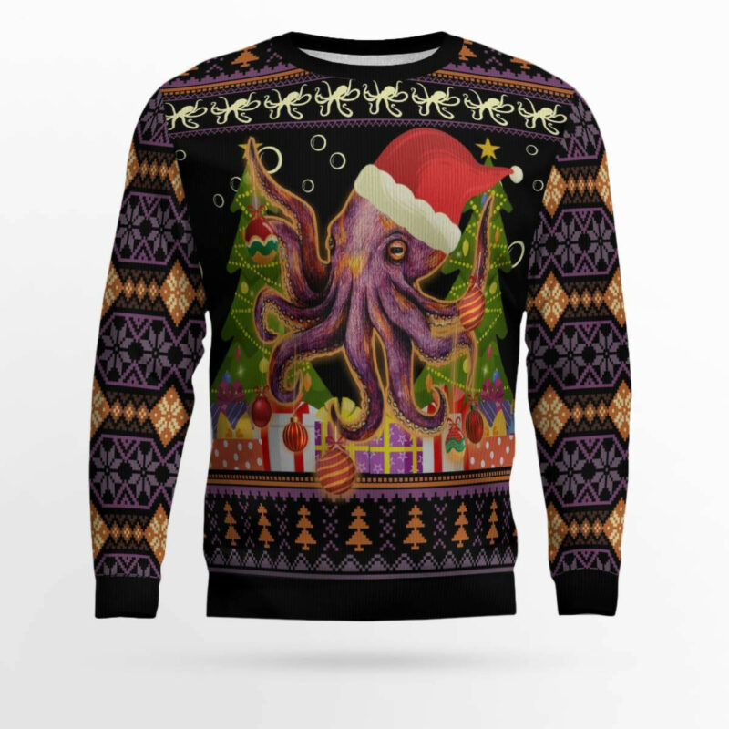 Octopus Ornament Ugly Christmas Sweater