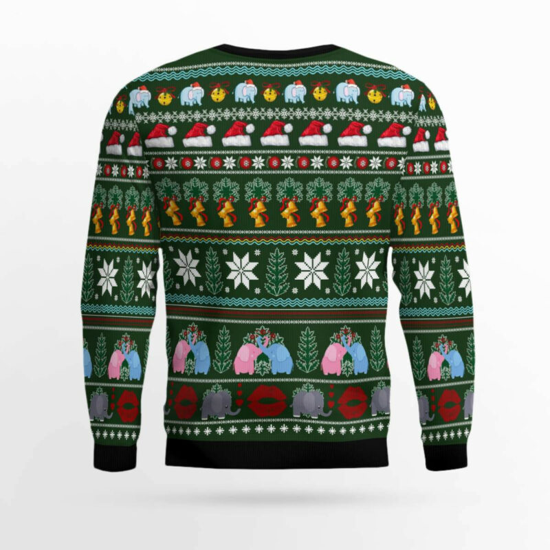 Elephant I Didn't Fart My Butt Blew You A Kiss Ugly Christmas Sweater