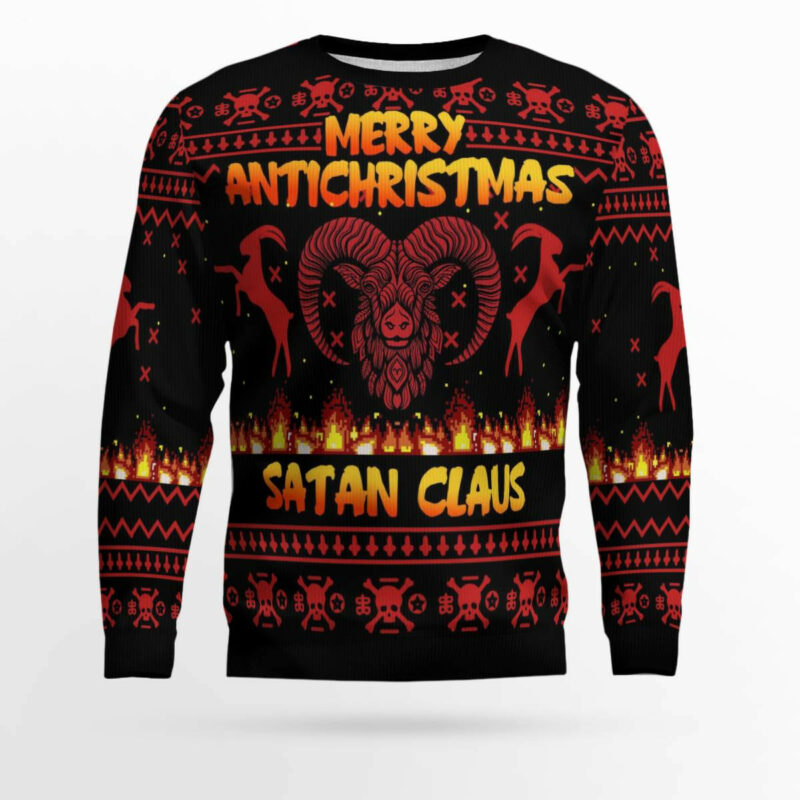 Merry Antichristmas Satan Ugly Christmas Sweater