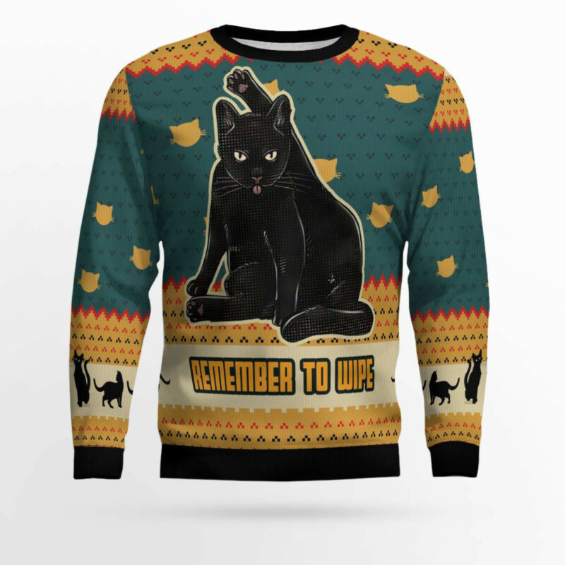 Black Cat Ugly Christmas Sweater