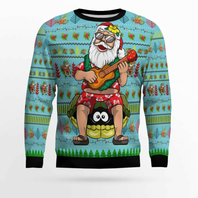 Hawaiian Christmas Santa Claus Ugly Christmas Sweater